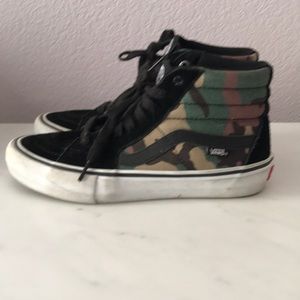 Vans old school hi top camo size 7